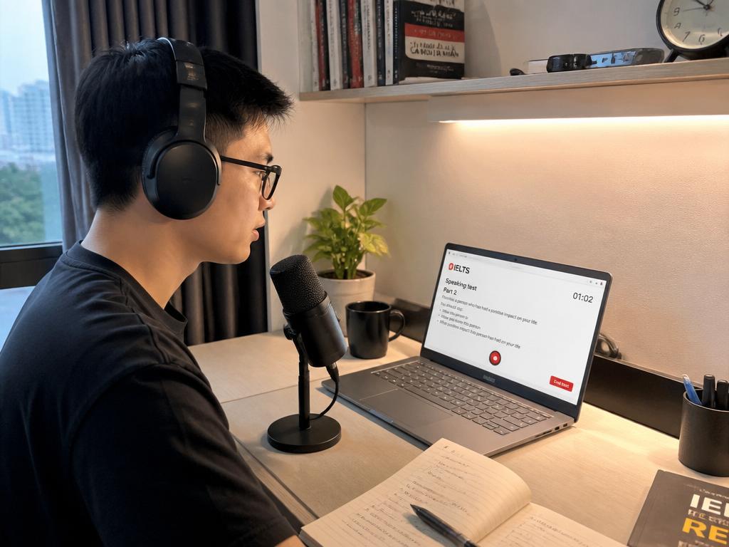 Học viên Việt Nam luyện Speaking IELTS tại nhà
